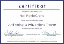 Zertifikat Anti-Aging und Präventions- Trainer